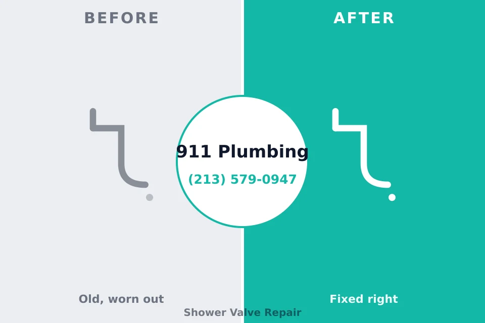 Before and after: plumbing repair Iowa Park, TX